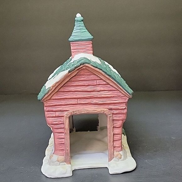 St Nicholas Square Covered Bridge Christmas Village House Porcelain - Picture 4 of 8